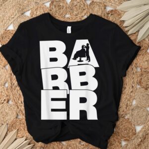 Bold "BARBER" Graphic T-Shirt - 100% Cotton, Unisex Crewneck Tee